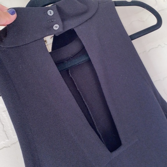 Free People tunic shirt side slit pockets sleeveless mock neck long keyhole back - Picture 5 of 5